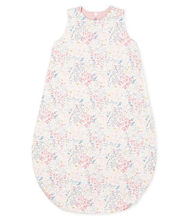 Baby Girls' Reversible Ribbed Sleeping Bag white/multicolor