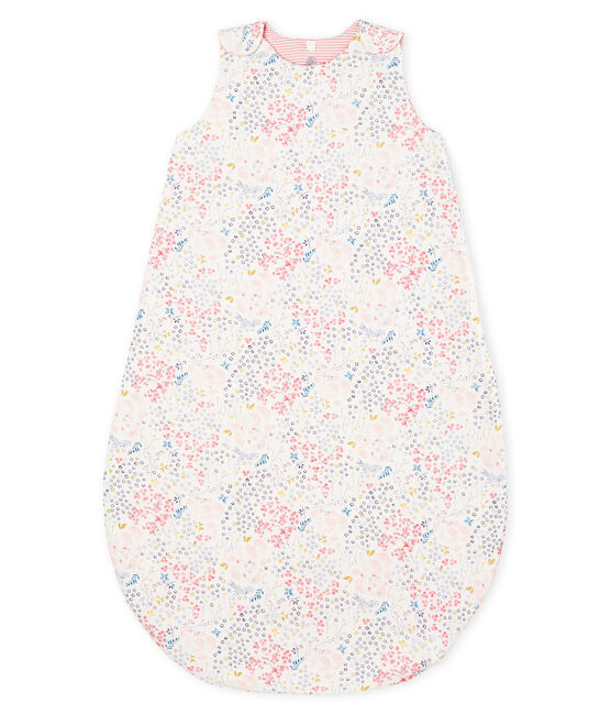 Baby Girls' Reversible Ribbed Sleeping Bag MARSHMALLOW white/MULTICO white