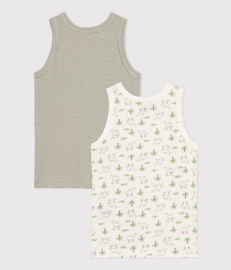 Boys' Dromedary Patterned Cotton Vests - 2-Pack variante 1