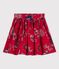 Girls' Printed Poplin Skirt TERKUIT red/MULTICO white
