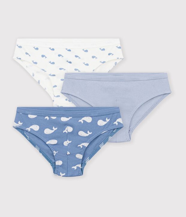 Pack of children's whale print cotton briefs multicolor