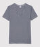 Women's Iconic Organic Cotton V-Neck T-Shirt SMOKING blue/MARSHMALLOW white