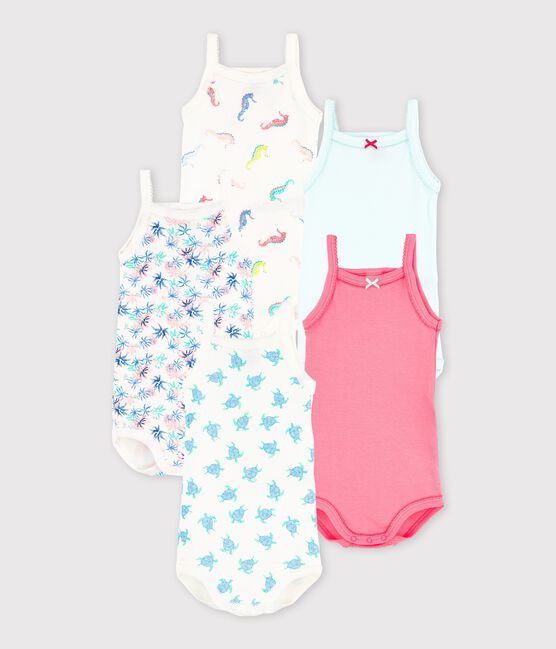 Baby Girls' Strappy Seabed Bodysuits - 5-Pack variante 1