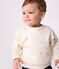 Babies' vintage boat printed cotton sweatshirt MILK red/POMPEI