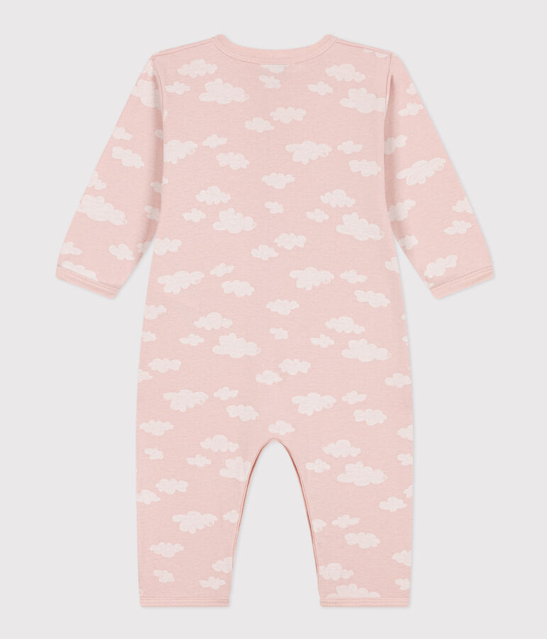 Babies' Patterned Footless Cotton Pyjamas pink/white