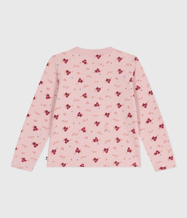 Children's printed cotton cardigan pink/multicolor