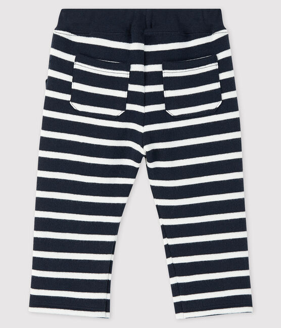 Baby boy's sailor trousers SMOKING blue/MARSHMALLOW white