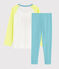 Boys' Leopard Print Cotton Pyjamas SUNNY yellow/MULTICO white