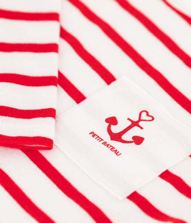 Women's printed Heart T-shirt white/red