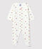 Babies' Floral Organic Cotton Sleepsuit MARSHMALLOW white/MULTICO white