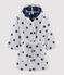 Boys' Terry Bathrobe MARSHMALLOW white/MEDIEVAL blue