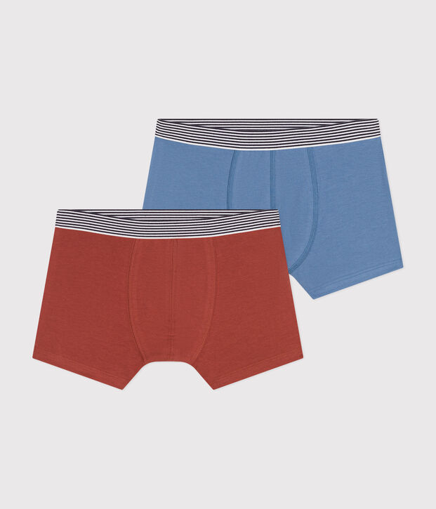 Junior boxers in cotton and elastane - 2-pack multicolor