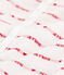 Ribbed Shortie with "Petit Bateau je t'aime" Slogan MARSHMALLOW white/TERKUIT red