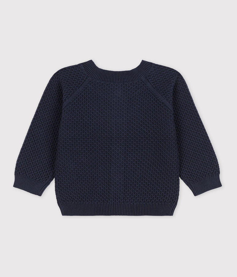 Babies' Cotton Knit Cardigan blue