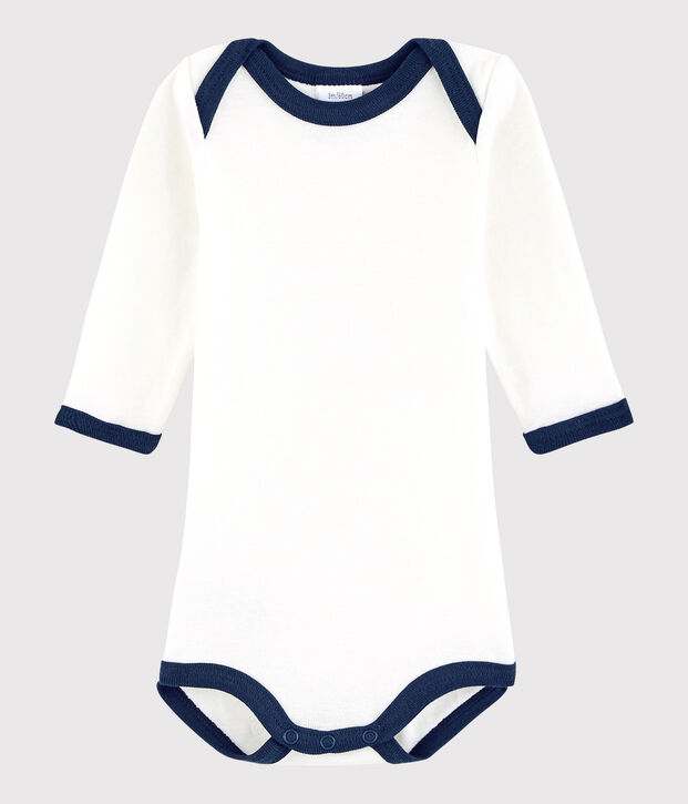 Unisex Babies' Long-Sleeved Bodysuit white