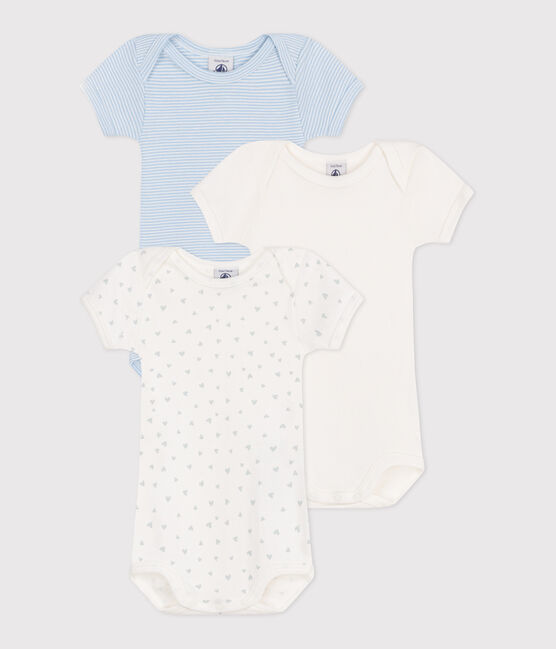 Babies' short-sleeved printed cotton bodies - 3-Pack variante 1