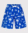Children's printed swim shorts PORCELANA blue/MARSHMALLOW