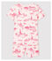 Girls' Snugfit Toile de Jouy Paris Cotton Short Pyjamas FLEUR pink/GROSEILLER pink