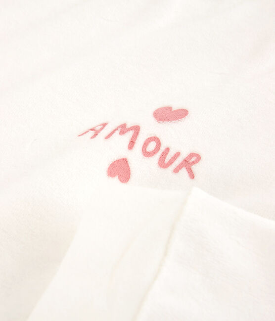 Girls' Velour Pyjamas CHARME pink/MARSHMALLOW white