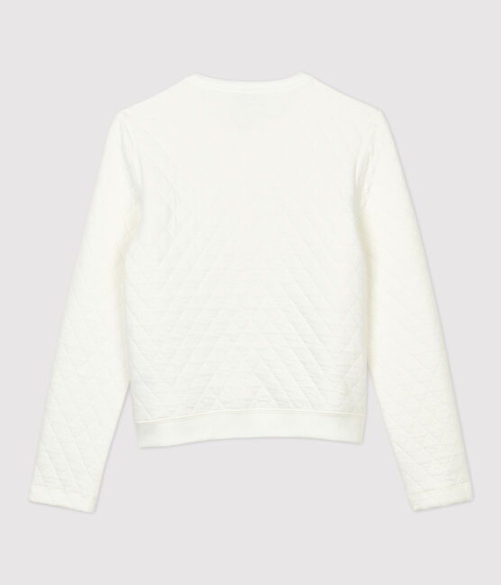 Women's Quilted Tube Knit Cardigan MARSHMALLOW white