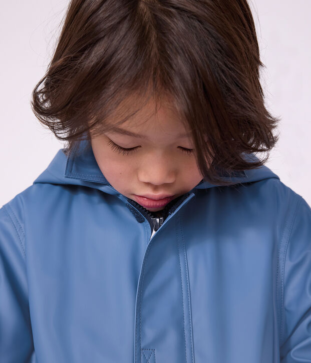 Children's plain iconic raincoat blue
