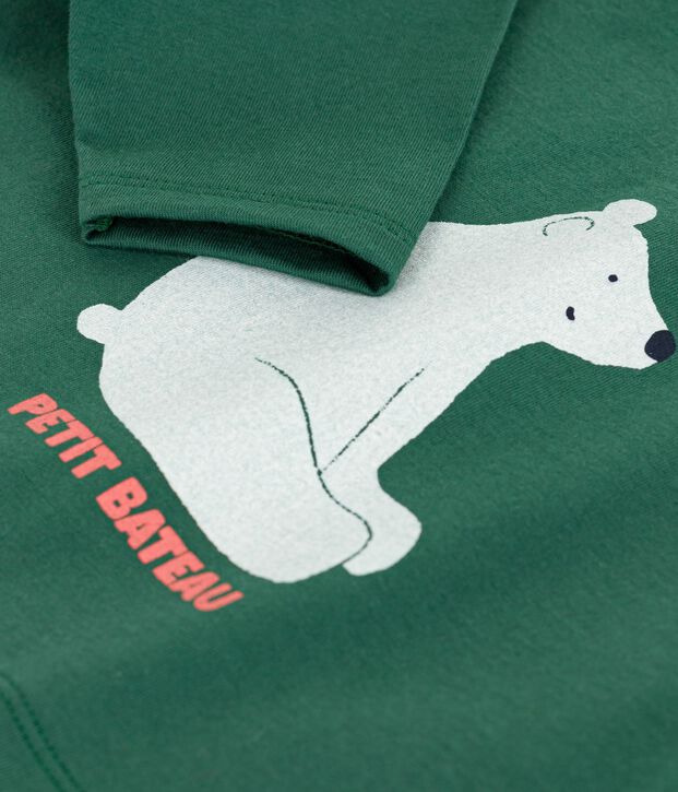 Long-sleeved cotton baby t-shirt green