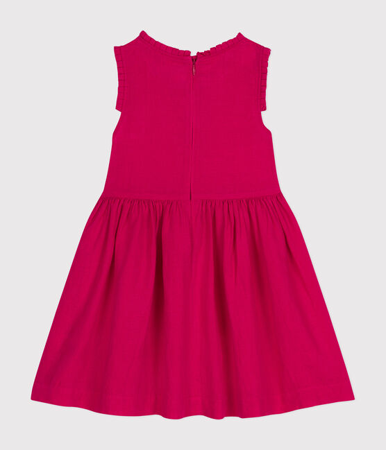 Girls' Sleeveless Linen Dress DELHI pink