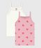 Pack of children's heart print cotton tank tops variante 1