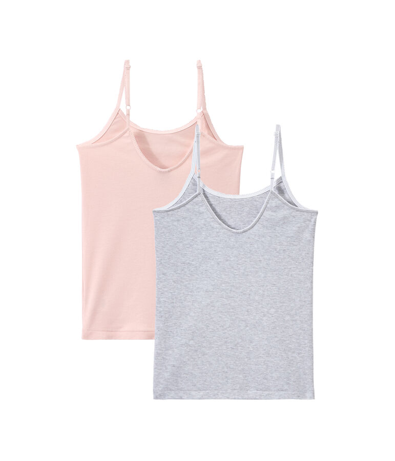 Girl's strap vest duo multicolor