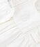 Babies' plain and embroidered sleeveless cotton dress with matching bloomers ECUME white