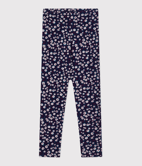 Children's printed cotton leggings SOIR blue/MULTICO
