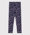 Children's printed cotton leggings SOIR blue/MULTICO