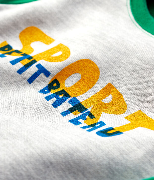 Babies' Fleece Jumpsuit grey/green