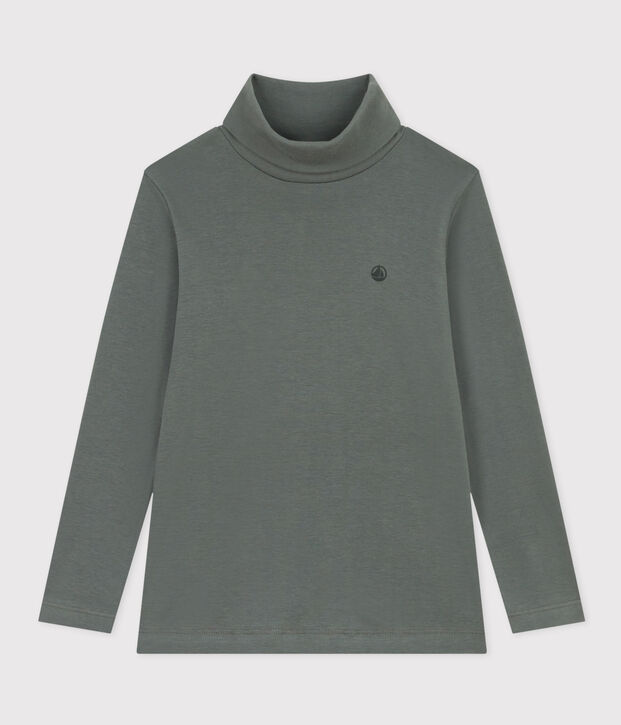 Unisex Children's Cotton Polo Neck green