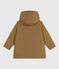 Children's plain mid-length parka ROCHE brown