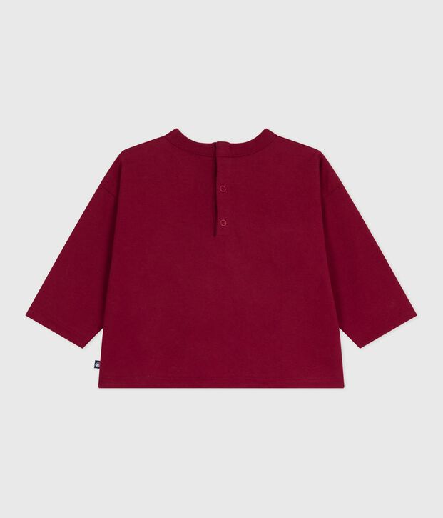 Long-sleeved cotton baby t-shirt red