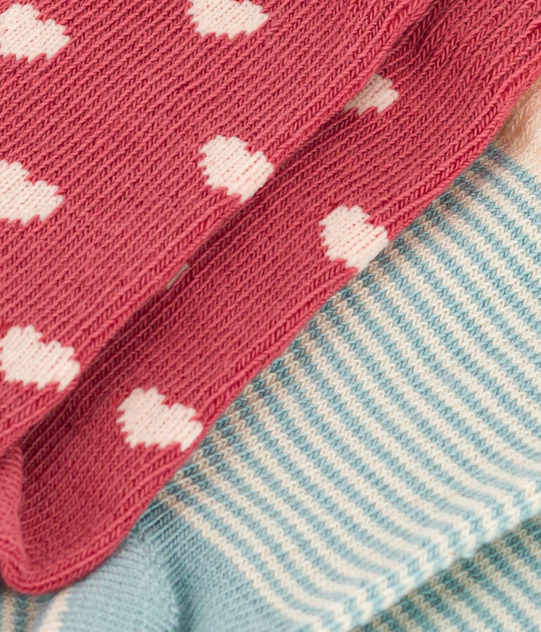 Babies' Cotton Jersey Heart Patterned Socks - 2-Pack multicolor
