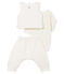 Baby Tube Knit Clothing - 3-piece set MARSHMALLOW white