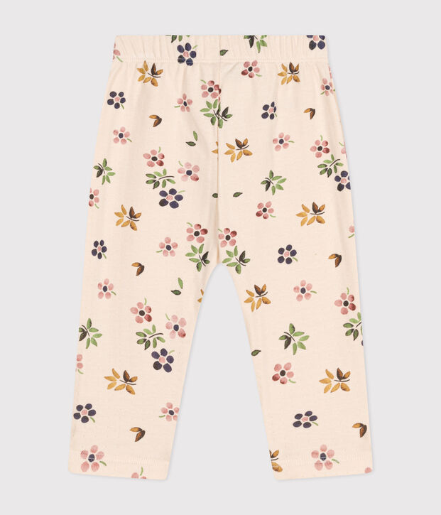 Babies' tube knit trousers Ecru/multicolor