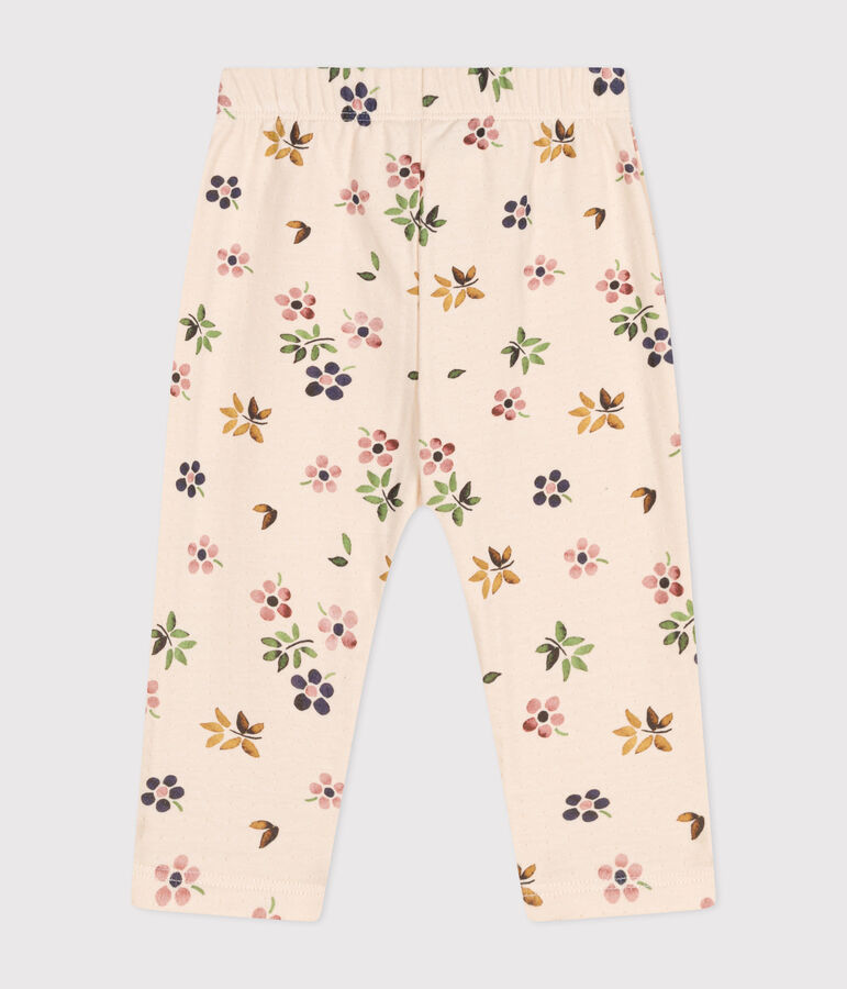 Babies' tube knit trousers Ecru/multicolor