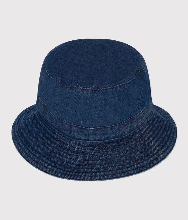 Babies' Organic Cotton Denim Bucket Hat blue
