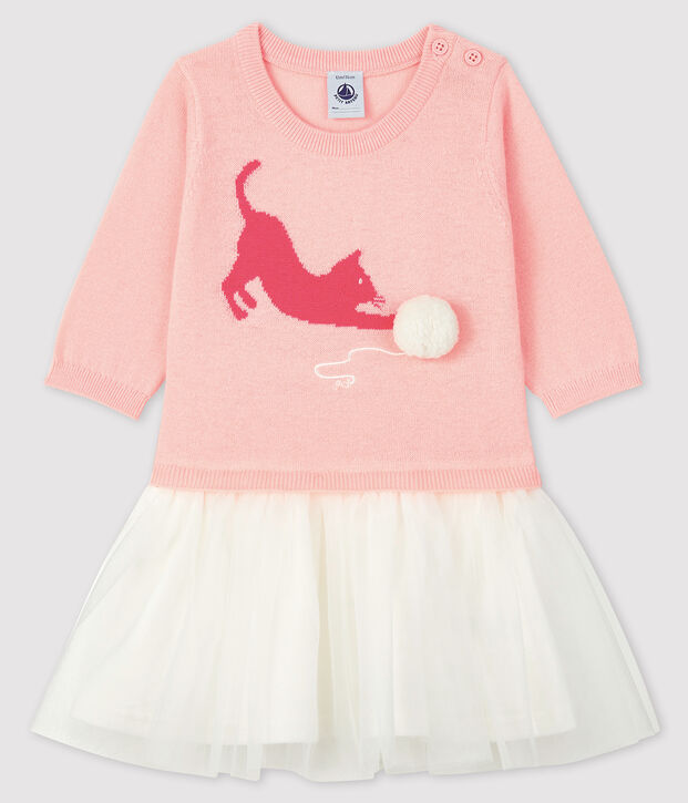 Baby girl's long-sleeved dress pink