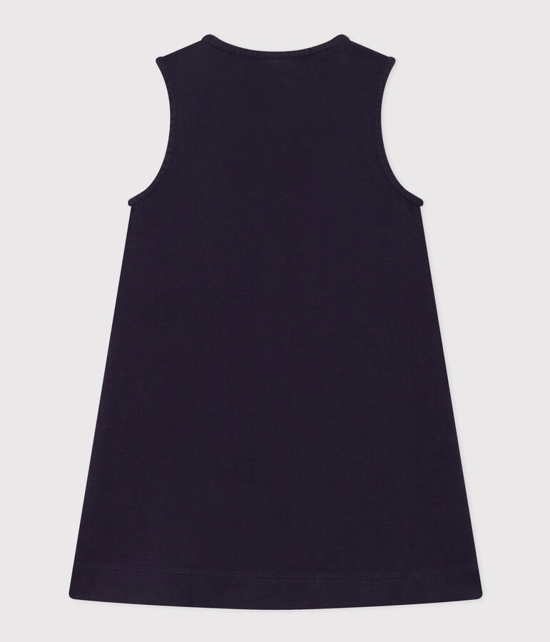 Girls' sleeveless cotton dress SMOKING blue
