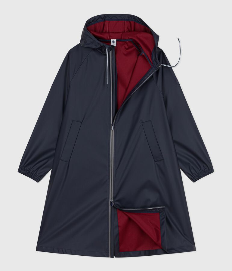 Women's long raincoat in two colours blue