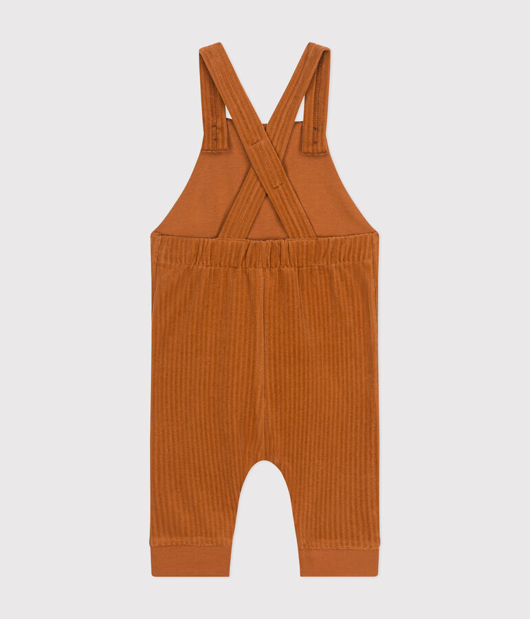 Babies' Velour Dungarees brown