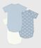 Pack of babies' short-sleeved printed cotton wrapover bodies variante 1