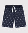 Boys' Recycled Swimming Trunks SMOKING blue/MARSHMALLOW white