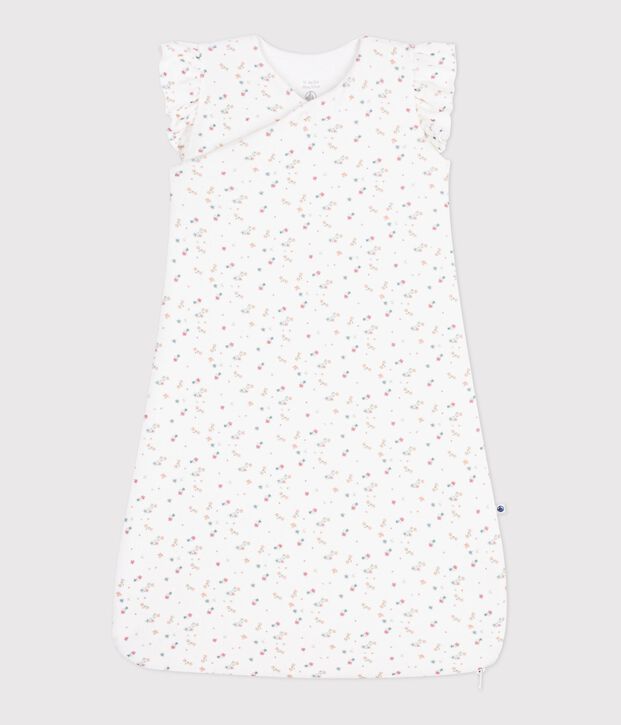 Babies' 3 TOG floral-print corduroy sleeping bag white/multicolor