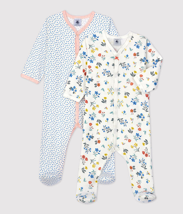 Floral Cotton Sleepsuits - 2-Pack multicolor