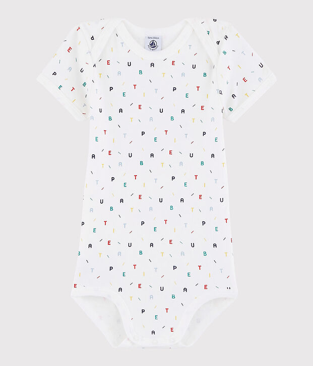 Unisex Babies' Short-Sleeved Bodysuit white/multicolor